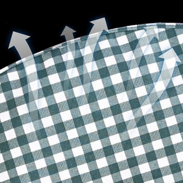 Gingham U-formet side sovepude - Multifunktionel kilepude til sengeliggende og pleje efter operation