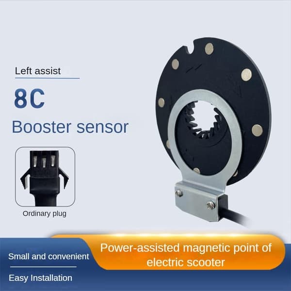 Elektrisk cykel magnetisk effektsensor 36/48V pedalassistent sensor F-8C magneter dobbelte Hall-sensorer PAS