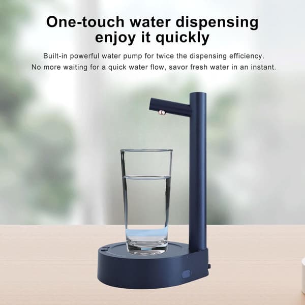 Bärbar vattenflaskpump Smart USB-laddning Skrivbordsvattendispenser Vattendispenser med 7 nivåer av intelligent kvantitativt vatten