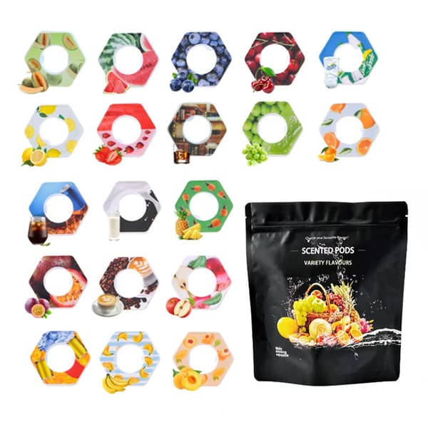 19 Smakskapsler for 1000ML Luftvannflaske Fragrance Ring