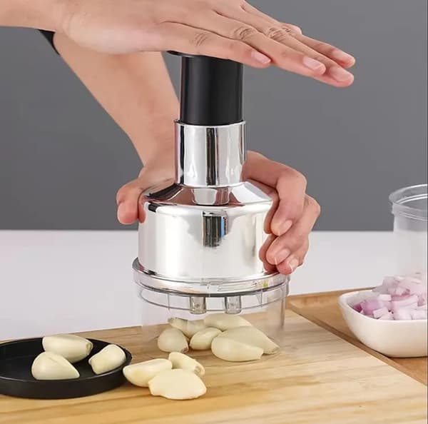 Manuel grøntsagshakker Let og kompakt Manuel foodprocessor til hvidløg, løg, urter og grøntsager