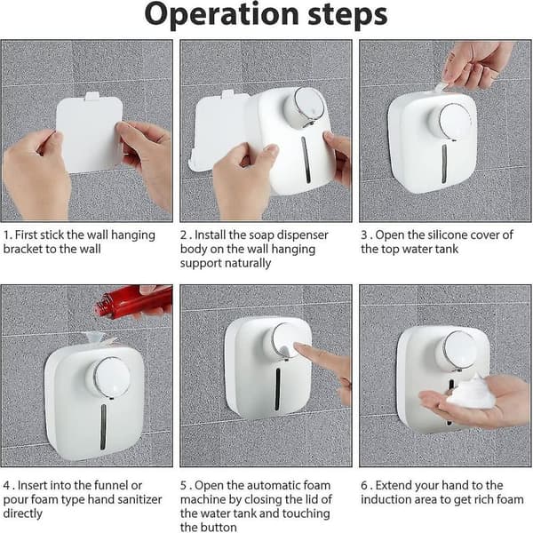 Automatisk Tvåldispenser, Väggmonterad Beröringsfri Handdesinfektionsdispenser