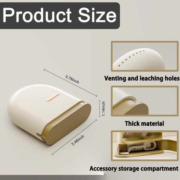 Retainerfodral med ventilationshål, utdragbart smalt alignerfodral, kompatibelt med Invisalign, munskyddssats, modernt ortodontiskt retainerfodral med retainer