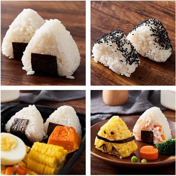 Risbollsformar, 2-delars risbollsformsset, triangulär sushitillverkare (stor och liten), non-stick sushiris-tillverkningskit