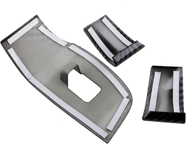 beler 1Set Kolfiberstil Dörrfönster Strömbrytarpanel Skydd Trim Passar Mazda 3 CX-30 LHD