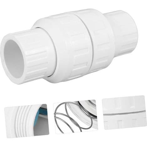 1 stk. PVC kontraventil til VVS - 32 mm - Tilbehør til at forhindre tilbageløb i rørforbindelser