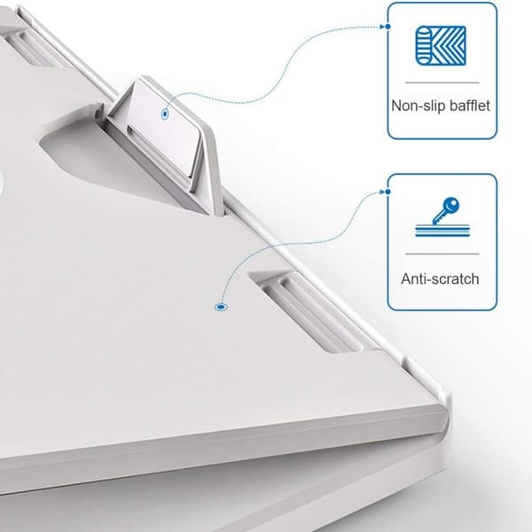 Bærbar brakettfotpute i aluminium, datamaskinstativ for Macbook, bærbar PC white