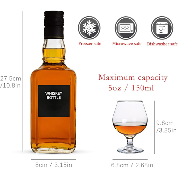 5.0oz Snapseglas Sæt med 6 Søde Brandy Cognac Glas (150ml | 5.0 floz)