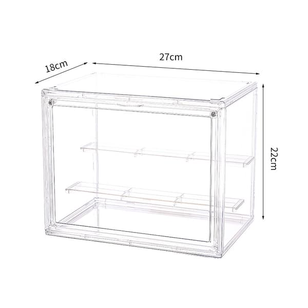 Samlarobjekt Akryl Display Box, 3-vånings Transparent Figur Stativ Box, Dammtät Stapelbar Actionfigur Display Box (1 st)