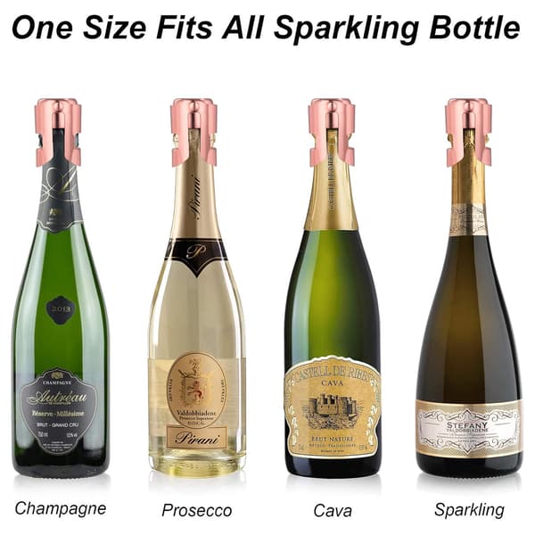 Champagne Prop, Vinpropper, Rustfrit Stål Vinprop 6-pak