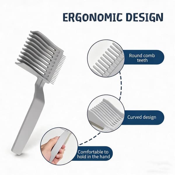 Hårklippningskam, professionellt böjd positioneringskam, gradientformad hårklippningskam med ergonomisk design 2 st