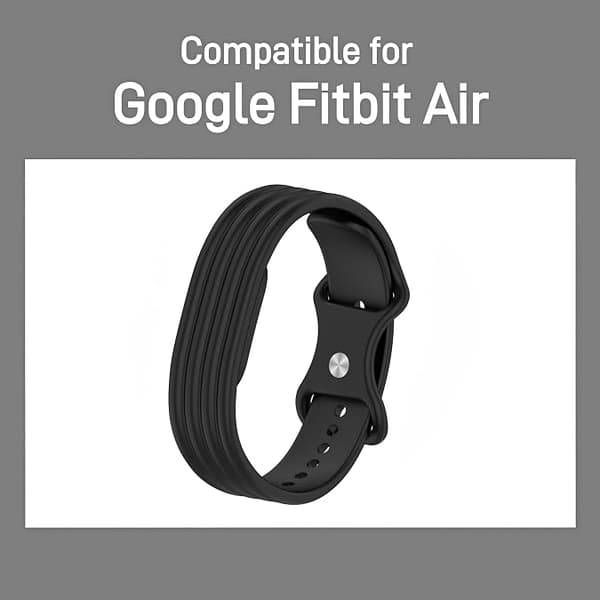 Blød silikone sportsrem til Google Fitbit Air Hudvenlig, Letvægts, Quick Release, Håndledsrem