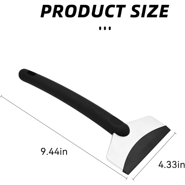 Isskraper for bilfrontrute, ripefri snøskraper med ergonomisk grep, vinterbiltilbehør egnet