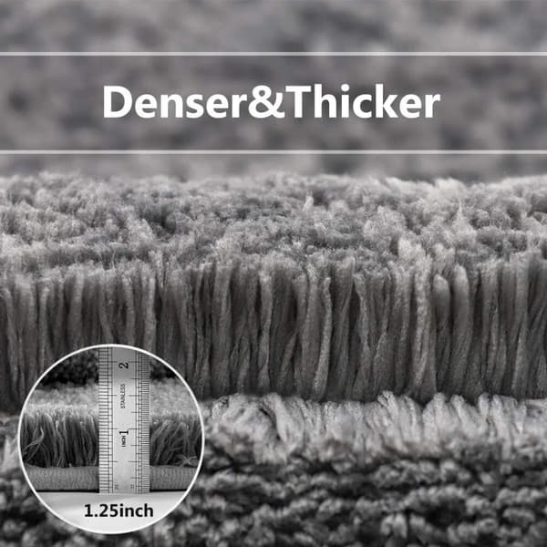 Badeværelsestæppe, skridsikkert, superblødt, absorberende mikrofiber badeværelsestæppe, fluffy og tykt 40x60 cm Tea white