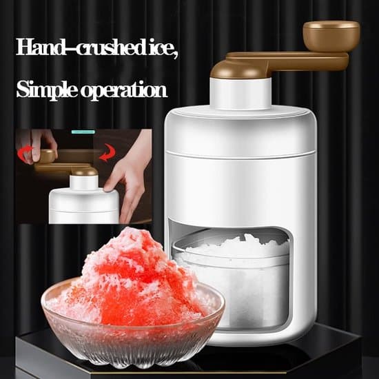 Slushy Maker – Isknuser – Isskraper – Isknuser – Shaved Ice Maker – Manuell – Hvit