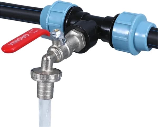 Tankadapter 1 1/2 3/4 tommer groft gevindfittings albue lige udløbsforbindelse plast 1 stk (T-forbindelse, DN15 (20MM))