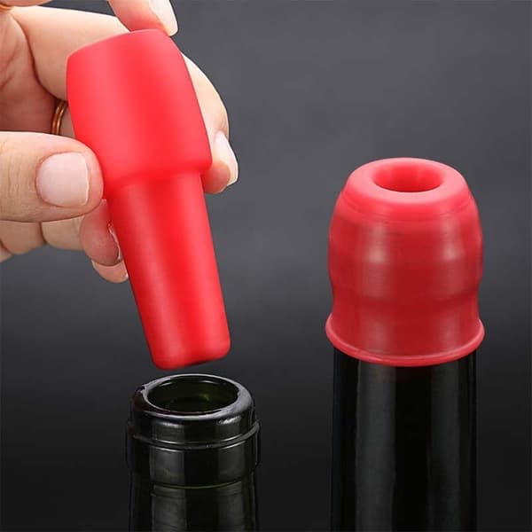 Nye genanvendelige propper til mousserende vin, vinflaskepropper, silikone vinflaskepropper (8 stk.)