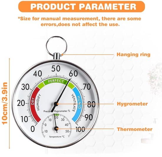Analog Hygrometer: 2-delt termometer-hygrometer for presis romtemperatur og fuktighet - Drivhuskontroller