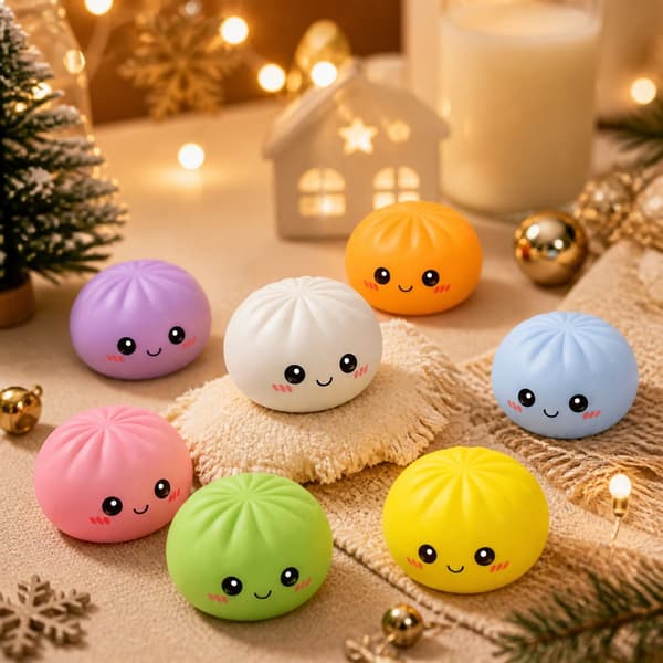 2026 Julemysterie Squishy Blind Box – 9-delt Fidget Squishy Sett, Søte Jule Stressavlastningsleker for Voksne og Barn