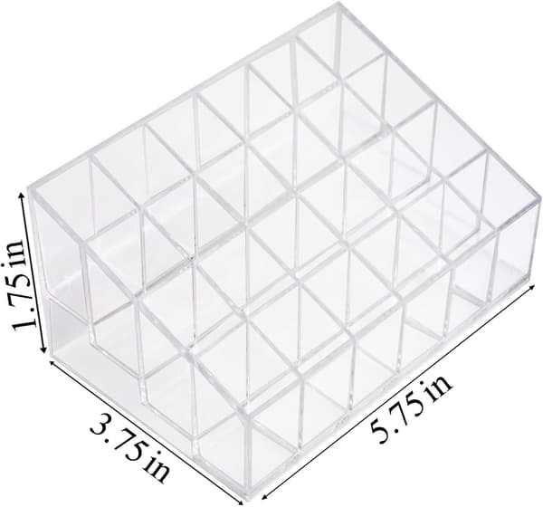 Gennemsigtig kosmetisk makeup-organizer til læbestift, børster, flasker og mere - Klar udstillingsholder