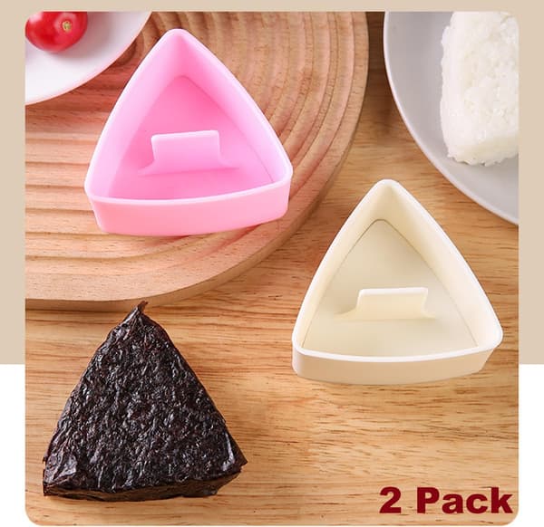 Onigiri Form Triangel, 2-pack Stora Risbollsformar Sushitillverkare, Japansk Riskokare Kit för Lunch Bento