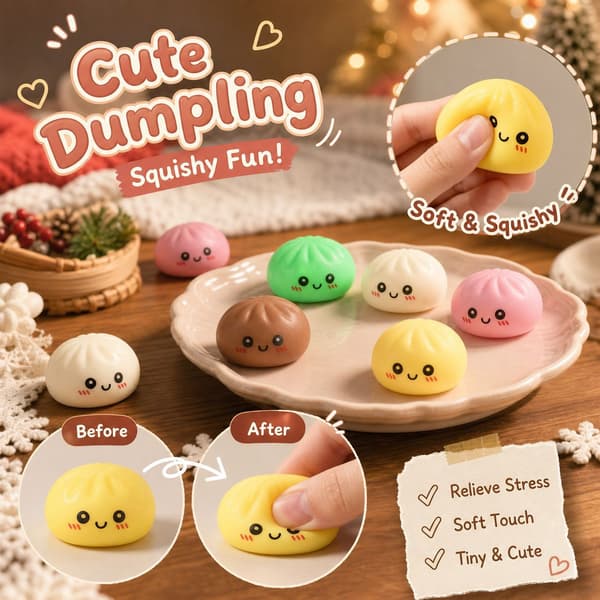 2026 Julemysterie Squishy Blind Box – 9-delt Fidget Squishy Sett, Søte Jule Stressavlastningsleker for Voksne og Barn