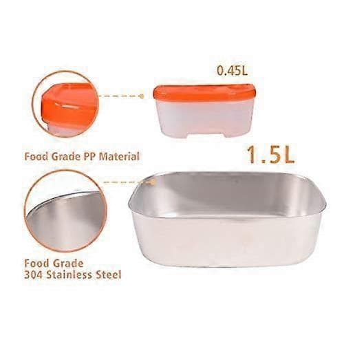 Elektrisk varmeboks - 1,5 L - Rustfritt stål - Oransje - 40W