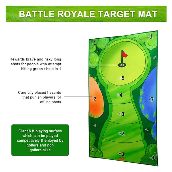 Uformelt golfspillsett, 0,8x1,5 m golfslagsmatte