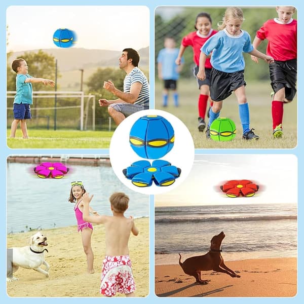 2026 Magic Flying Saucer, Studsboll för barn, Flytande Lekboll, Förälder-Barn-Interaktion, Husdjursleksak för Pedagogisk Kroppsövning (Makaronblå)