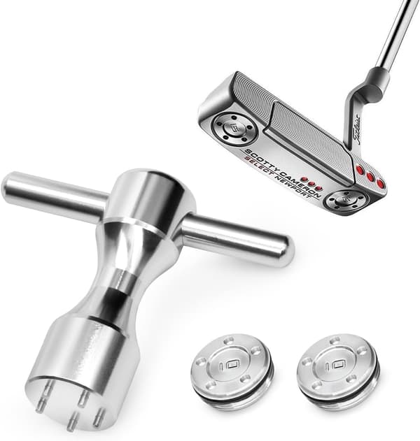 Golfviktset 2 st 10g med golfviktsnyckel, lämplig för Titleist Scotty Cameron putter 10g