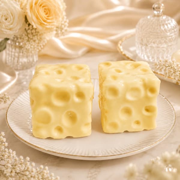 2-pack ostklämleksak, mjuk formbar utan återfjädring, vaselinfylld ostfidgetleksak, sensorisk skrivbordsleksak, rolig nyhetspresent - grädde 2 Pack/Cream Yellow