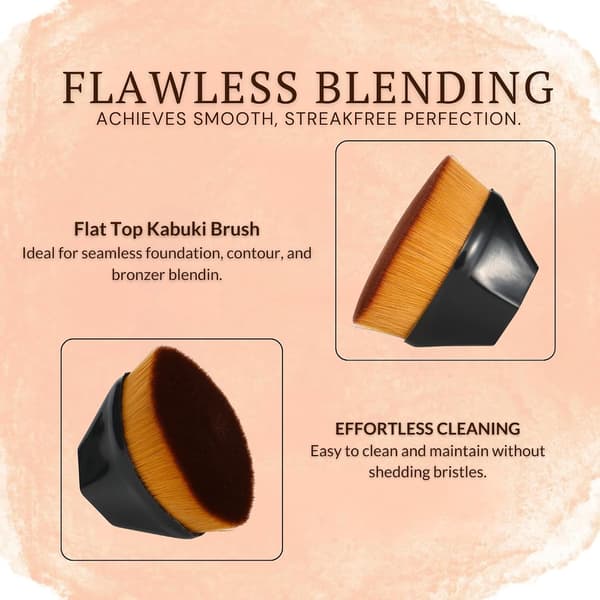 Makeup Foundation Børster – Professionel Kabuki, Krops-, Kontur- og Blushbørster – Til Blød Makeup-udtoning på Ansigt og Krop
