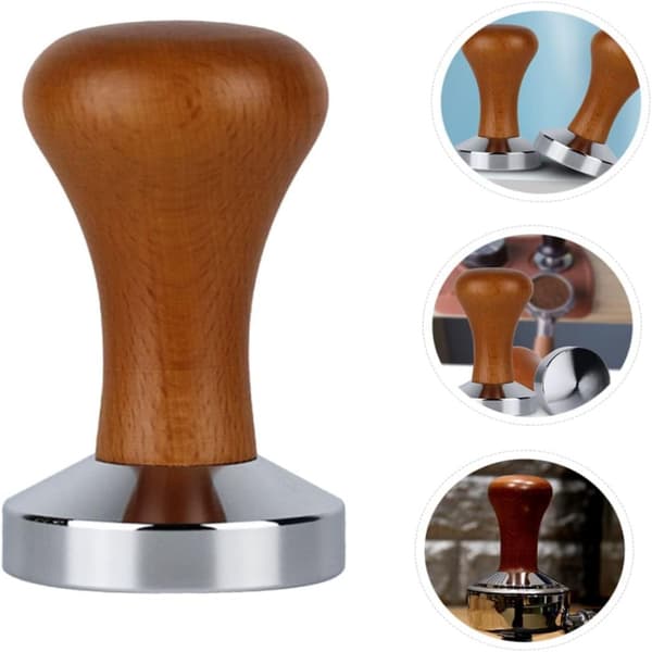 2 stk. Kaffetamper Trehåndtak Kaffepresser Flat Espresso Tamper Kaffe Kaffepulver Profesjonell Kaffelaging Til