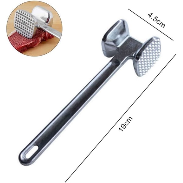Köttmörningshammare Dubbelsidig Klubba för att Möra Biff, Nötkött, Kyckling, Fläsk