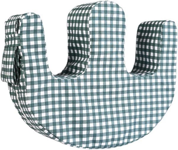 Gingham U-formad sidokudde - Multifunktionell kilkudde för sängliggande och vård efter operation