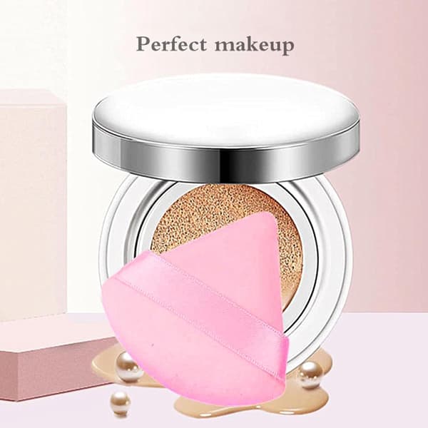 6 stk. bløde trekantede pudderkvaster, pudderkvaster til ansigtet, makeupsvampe til foundation, velegnet til flydende og cremet kosmetik makeupværktøjer