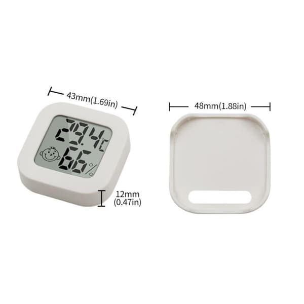 Mini Inomhustermometer, Fuktighetsmätare Digital Hygrometer Rumstermometer, Hög Noggrann Temperatursensor för Hemmet, Termometer (4 st) with Card slot