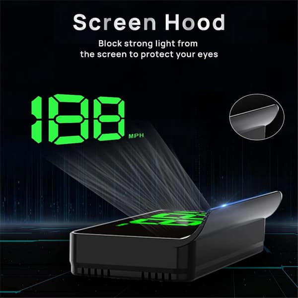 Bil head-up display, bil head-up display, bil HUD, digital GPS head-up display speedometer, USB-kabel plug and play.