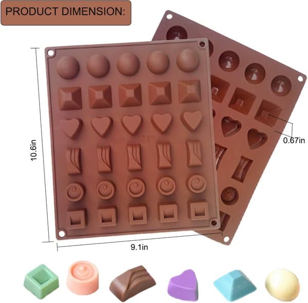 5-delt sjokoladeform, DIY silikonform, silikonsjokoladeform, godteri gelé kake bakeform