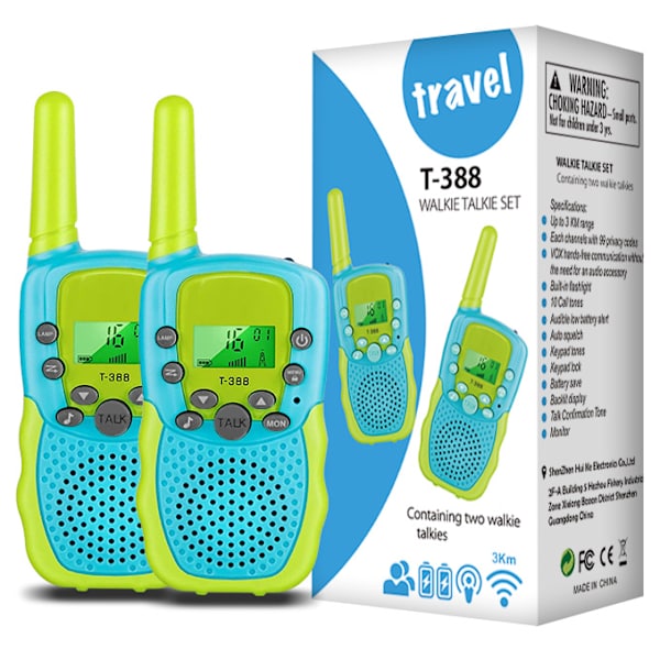 2-pack walkie-talkies för barn, pojkar och flickor