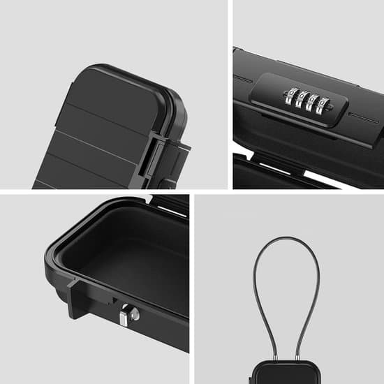 Bærbar Safe - Kombinasjonslås - Sikkerhet - Strand Safe - Vanntett - 6mm Kabel - For Verdisaker - Mini Sikkerhetskoffert - For Reise og Camping