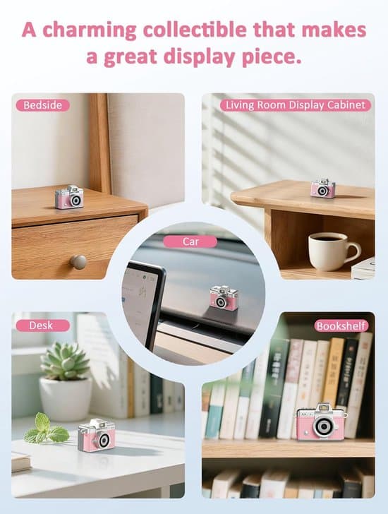 Kamera – Digitalkamera – Minikamera – 1080P – 32GB – Lommeformat – Egnet for barn og voksne, samleobjekt og reisegave – Rosa
