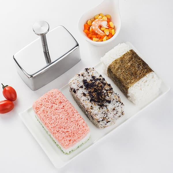 Onigiri Form Rustfritt Stål, Non-Stick Spam Musubi Form Sushi Maker Press Kit Onigiri Form Bento Piknik Sushi DIY Rectangle