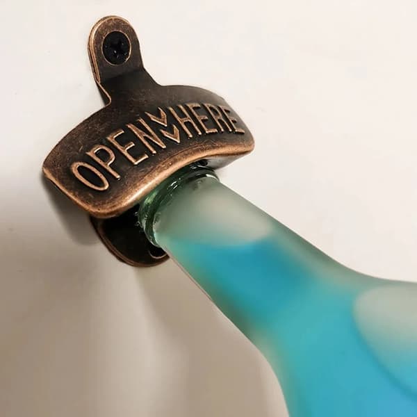 Retro veggmontert boksåpner for vegg, svart