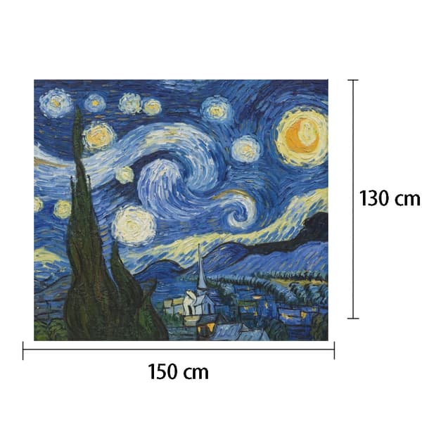 Väggbonad för sovrum, Vincent Van Gogh Abstrakt Landskapsbonad för Sovrum Estetiskt Vardagsrum Heminredning 150*130 cm Starry Sky