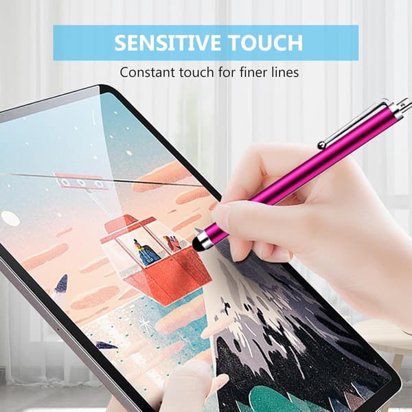 2-PAK Højfølsom stylus / touch pen / stylus mobil & tablet sort