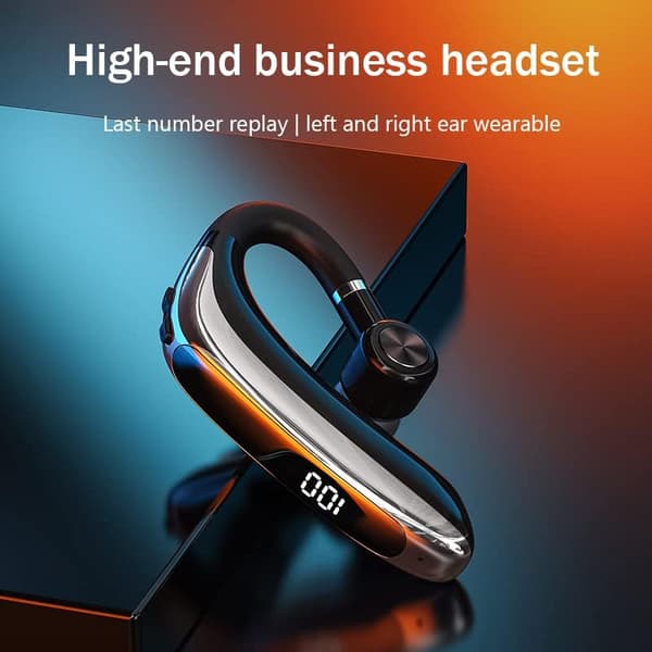 Bluetooth Headset Trådlöst Bluetooth-öronsnäcka 98H Samtalstid Bluetooth Headset för Mobiltelefoner Brusreducerande Mikrofon Handsfree-samtal Trådlöst