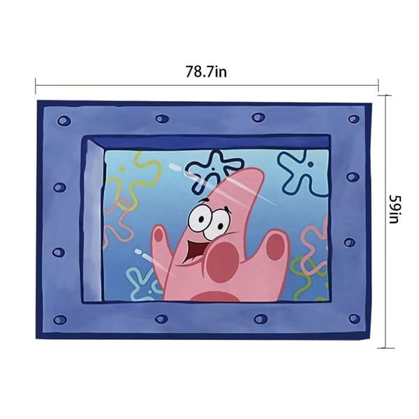 Tecknad Gobeläng Roliga Gobelänger Bakgrund För Sovsal Vardagsrum Väggdekor Patrick Star 200x150cm