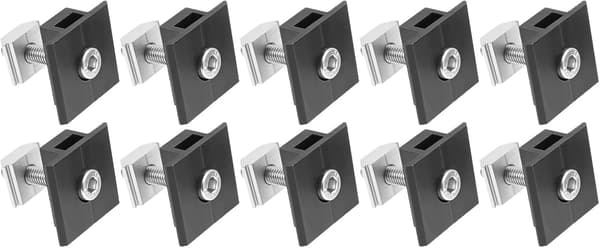 30 mm aluminiumfäste för solpaneler – 10-pack T-fästen för snabb montering