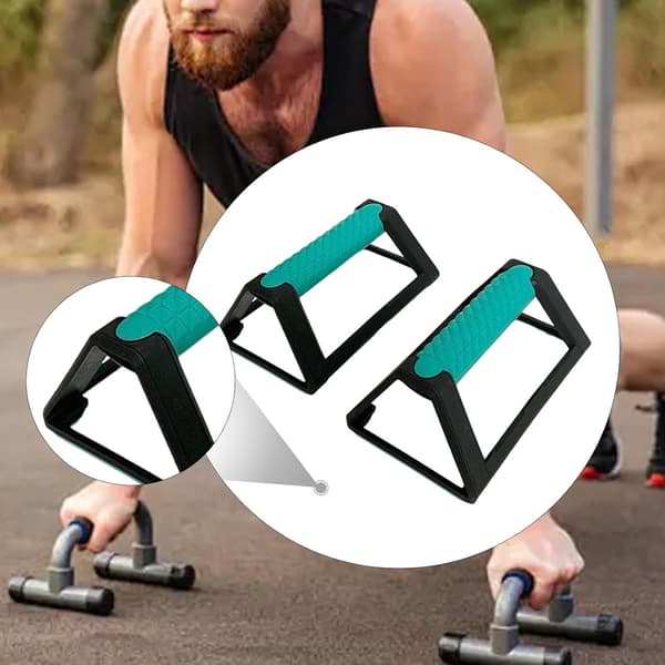 2 push-up bars, push-up handles, strength training equipment, sturdy support, push-up rack, handstand, indoor aerobic exercise floor.